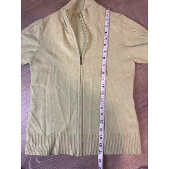 Caslon Light Green Mock Neck 1/4 Zip Long Sleeve Cashmere Sweater Sz XS - Picture 8 of 9
